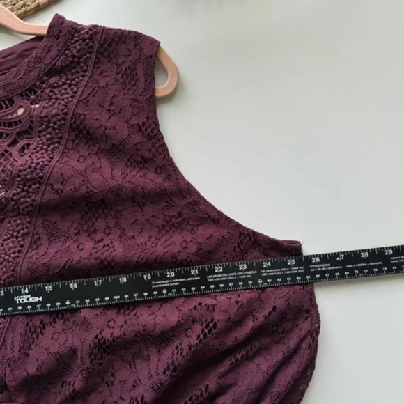Torrid Burgundy Mini Lace Trapeze Dress Size 3XL - Picture 7 of 11